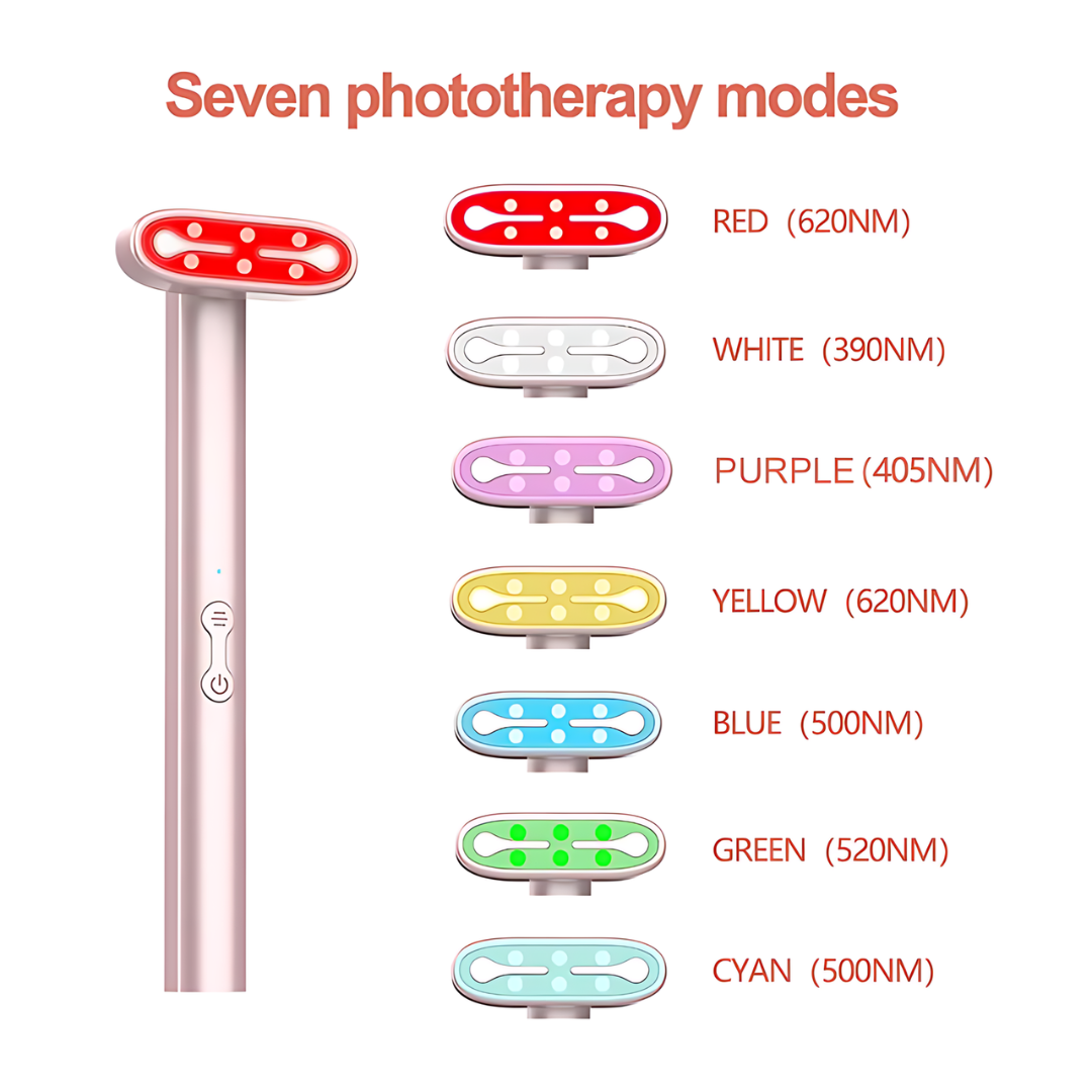 Red Light Therapy 7 in 1 LED Skincare Wand